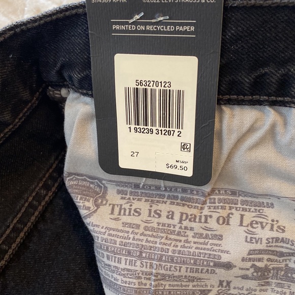 501 high waisted Levi shorts.. black, NWT - Picture 3 of 4